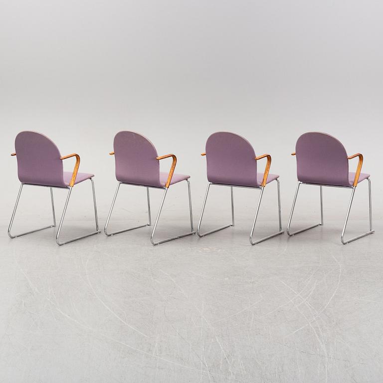 Kersti Sandin & Lars Bülow, karmstolar, 4 st, "Zig", 1980-tal.