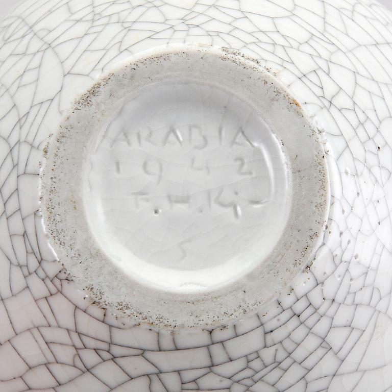 Friedl Holzer-Kjellberg, bowl, Arabia, Finland, 1942.
