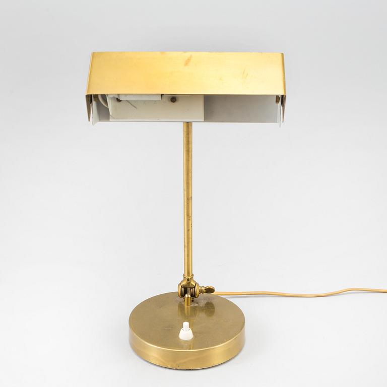A BRASS PIANO LAMP, AHX0200, mid 20th century.