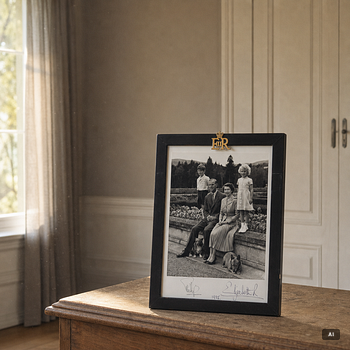 Royal photograph, personally signed by Queen Elizabeth II and Prince Philip, dated 1956.