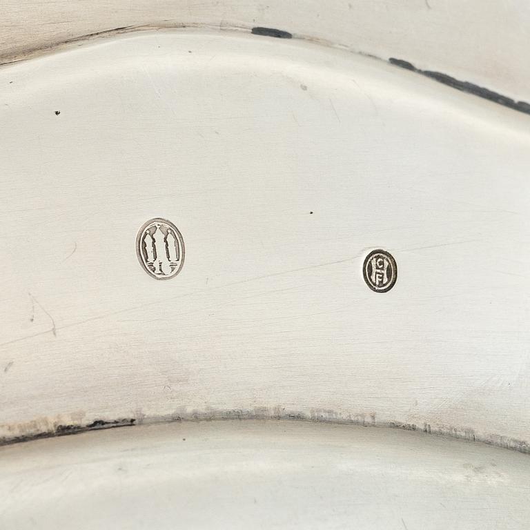 Four silver plates, assayer mark Christian F Heise, Copenhagen, Denmark 1916.