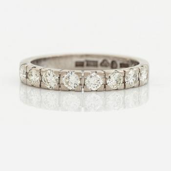 White gold and brilliant cut diamond ring.