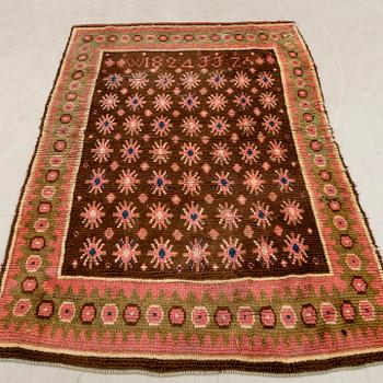 Rya rug dated 1824, approximately 196x140 cm.