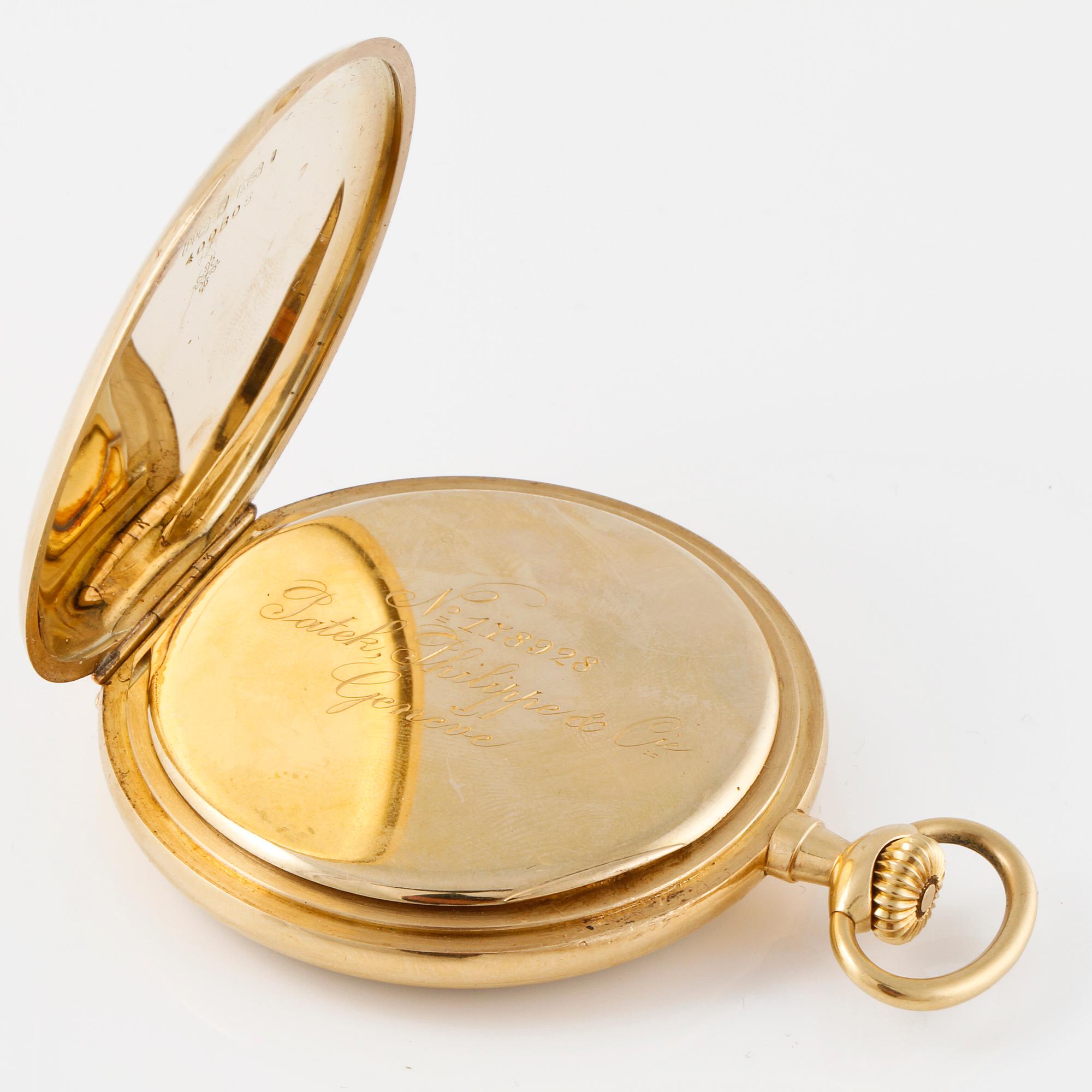 FICKUR, 18 K guld, Patek Philippe & Co, Genève. Total vikt 92 g.