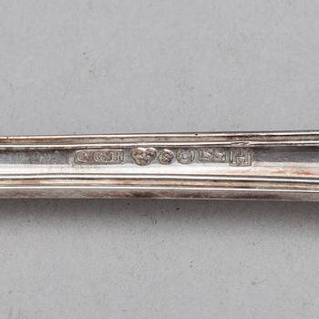 BESTICKSERVIS, 36 delar, silver, "Gammal fransk", CG Hallberg, 1940-50-tal. Totalvikt ca 1800 gram.