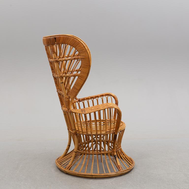 a rattan chair by Gio Ponti & Lio Carminati, Italy, second half of the 20th century.