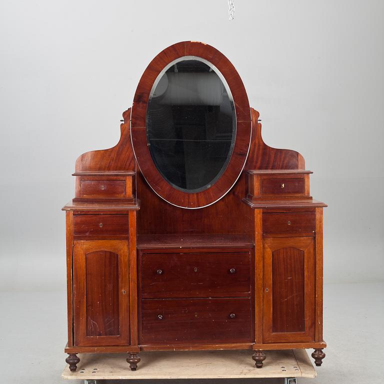 TOILETTEBORD, mahogny, Danmark, 1800-talets andra hälft.