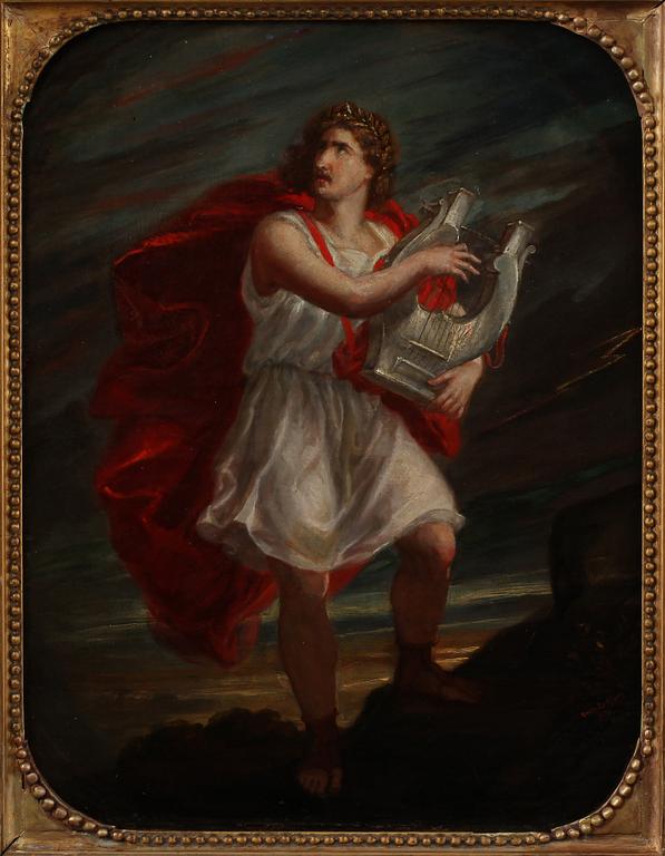 OKÄND KONSTNÄR, olja på duk, signerad, 1800-tal.