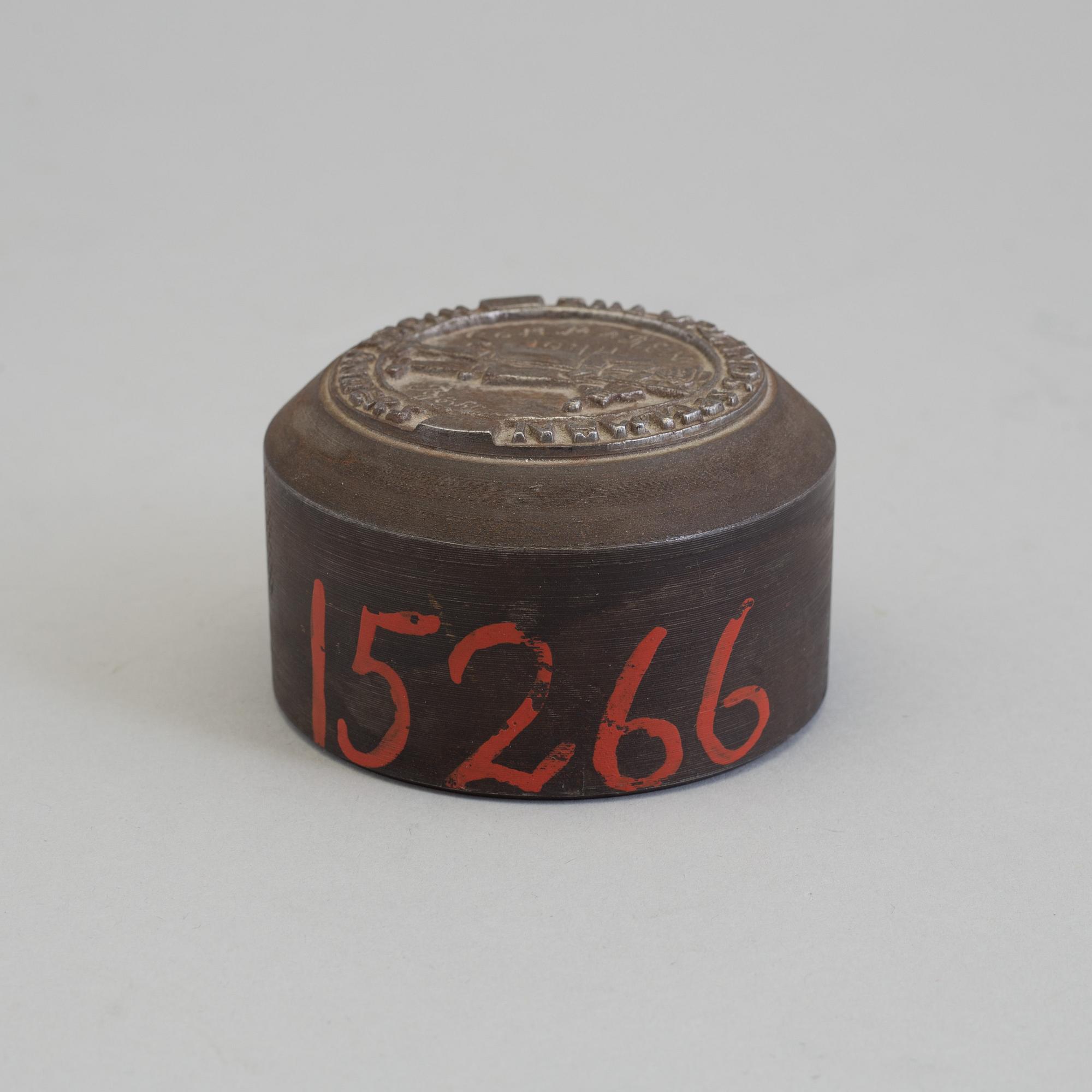 BROR HJORTH, an iron stamp for medals, 1944.