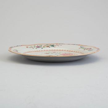 TALLRIK, kompaniporslin. Qingdynastin, Qianlong (1736-95).