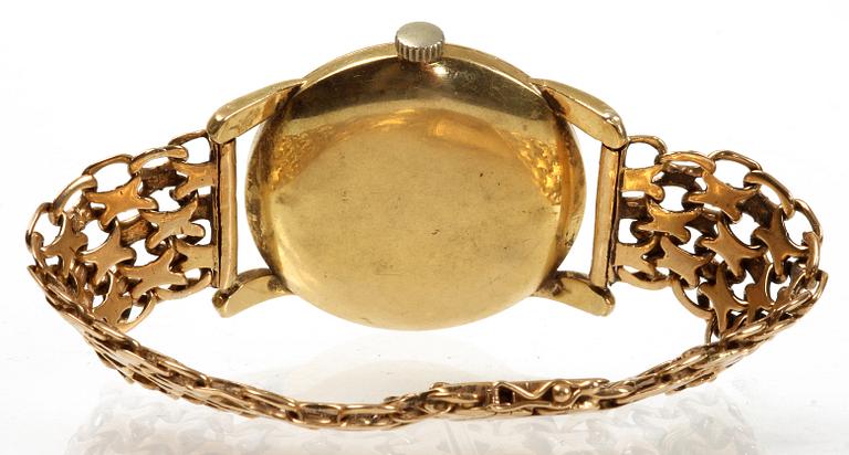 ARMBANDSUR, 18 K guld, EHW, Stockholm, 1947. Tot vikt 68 gr.