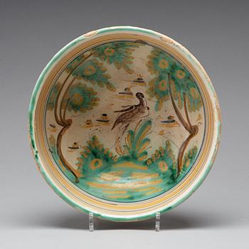 An Italian or Spanish faiance bowl, 18th Century.