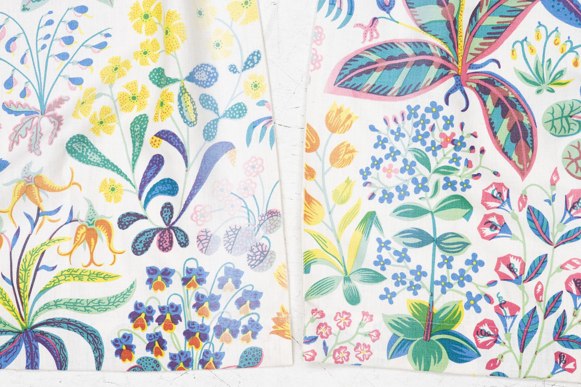 Josef Frank, two pairs of curtains, and two curtain valances, 'Under Ekvatorn', Svenskt Tenn.