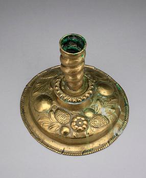 LJUSSTAKE, mässing, 1700-tal.