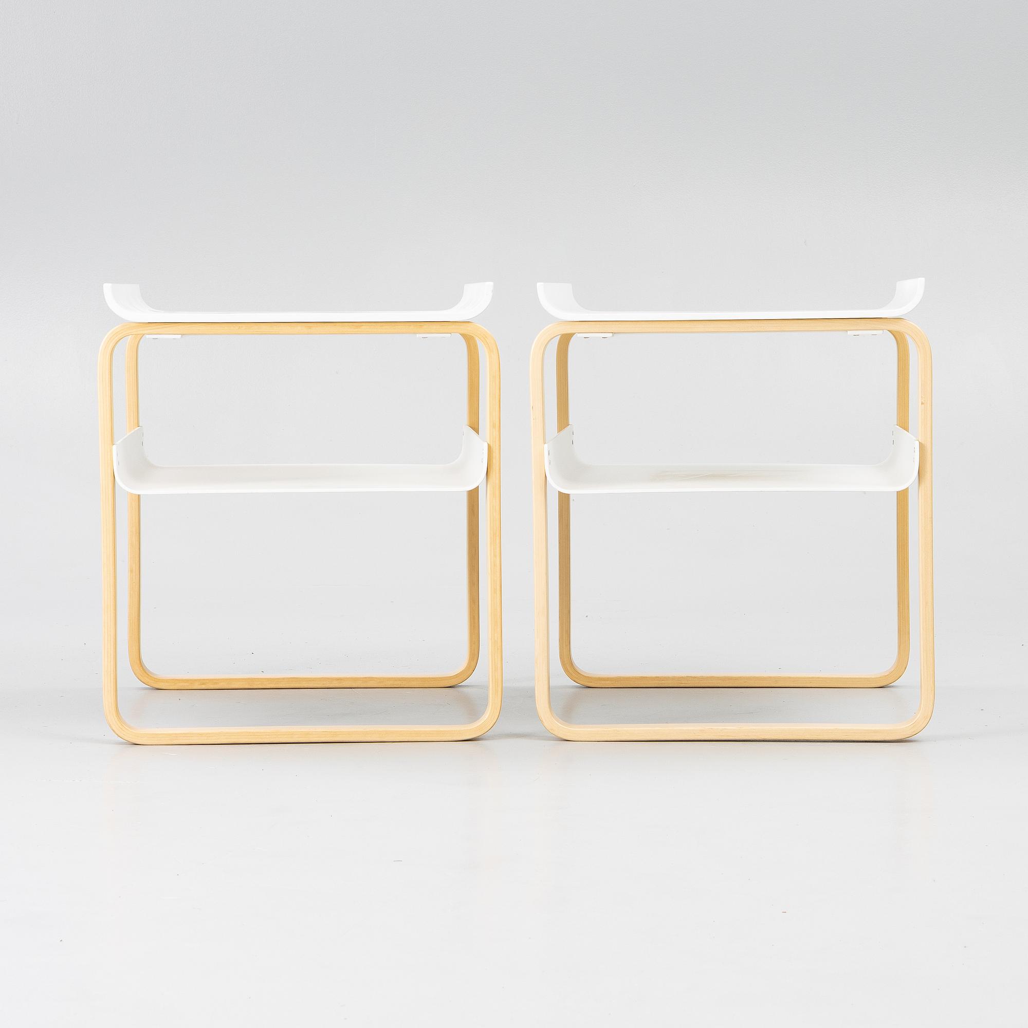 Alvar Aalto, a pair of model 915 side tables. Artek, 2002.