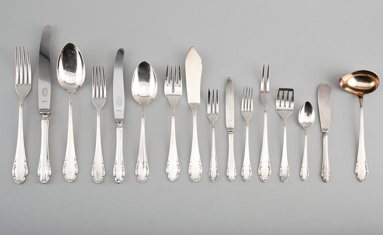 BESTICK, 149 delar, nysilver, modell Haga.