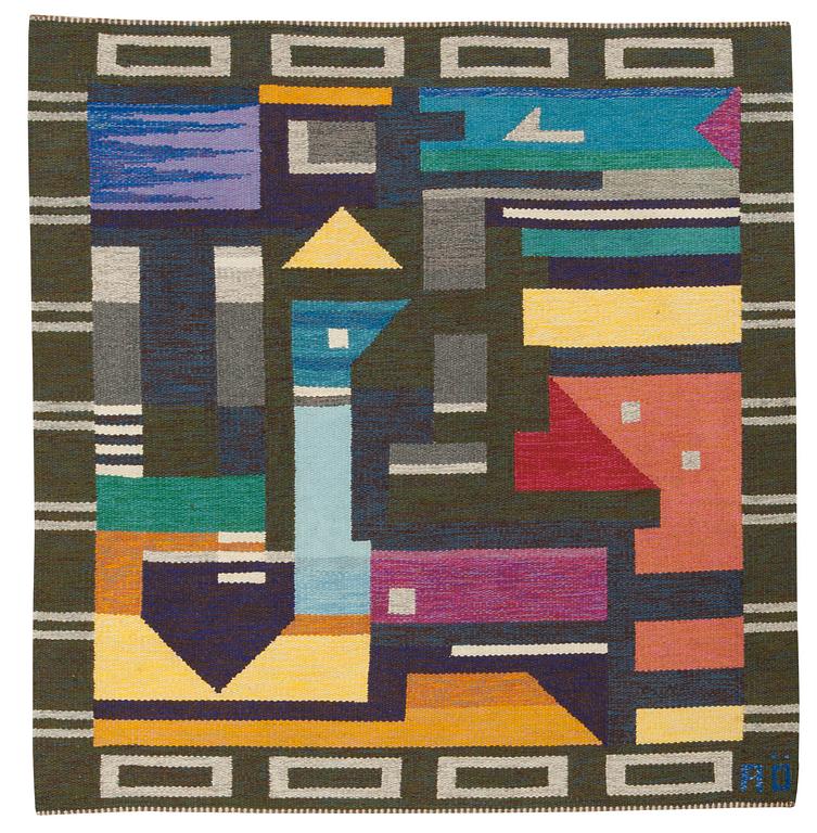 Agda Österberg, MATTA. Rölakan. 165,5 x 159 cm. Signerad AÖ samt à tergo AGDA ÖSTERBERG.