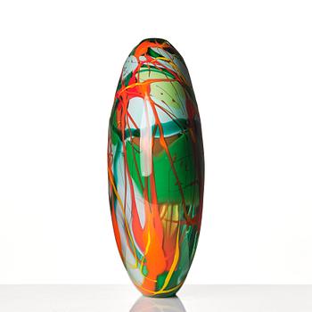 Peter Hermansson, "Pollock", a glass vase, Örsjö, Sweden 2012.