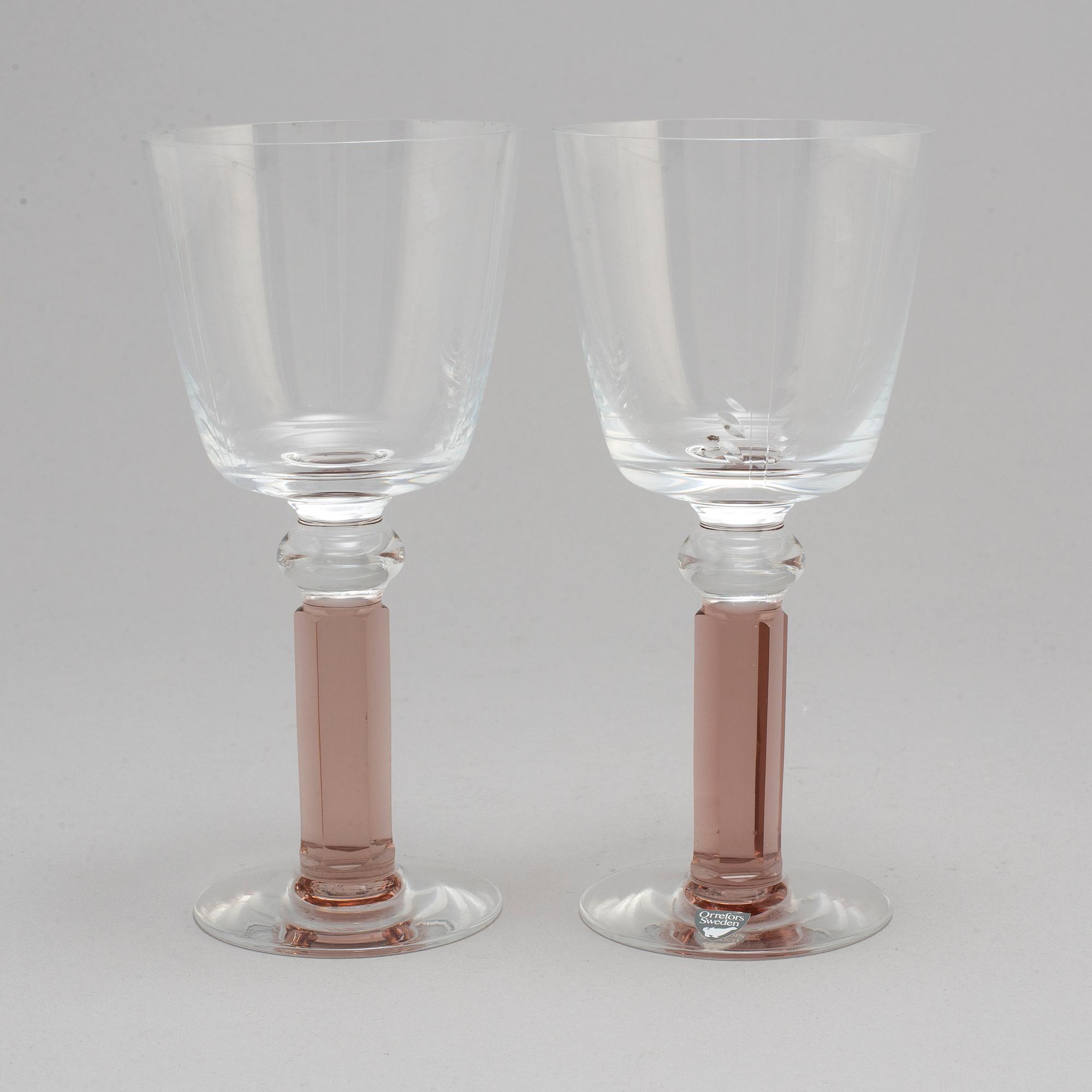 A set of eight 'Versailles', Orrefors by Gunnar Cyrén.