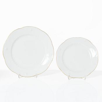 Alf Wallander, a 69 pieces dinner service, porcelain, "Fjäril", Rörstrand, early 20th century.
