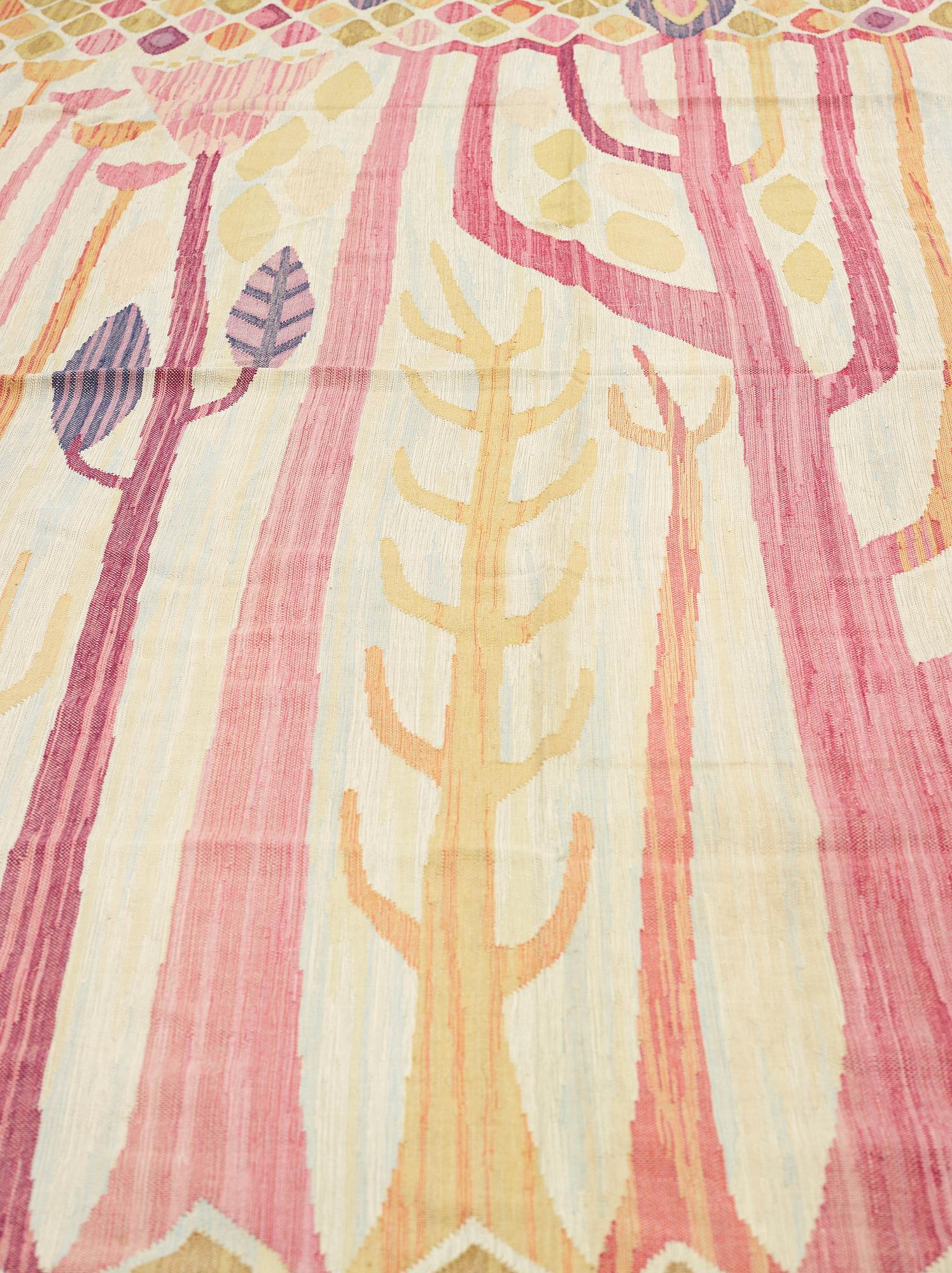 Kerstin Ekengren, DRAPES, 1 pair, flat woven, ca 341,5 x 264 respektive 336,5 x 262,5 cm, one signed KE 1953 (Kerstin Ekengren).