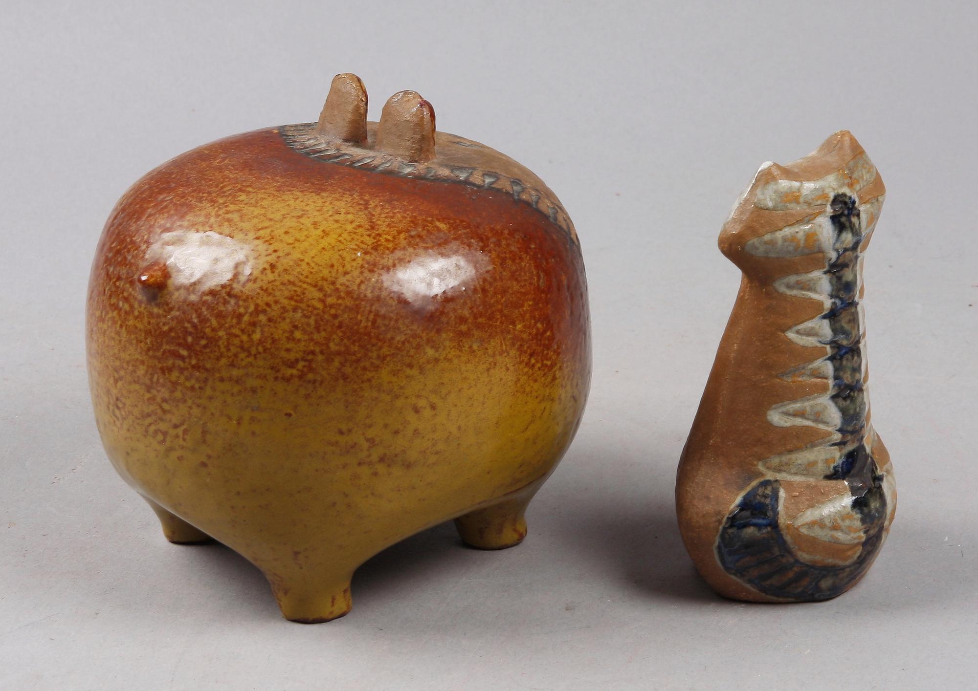 FIGURINER, 2 st, stengods, Lisa Larson, Gustavsberg.