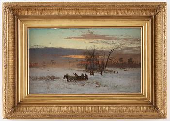 WALERY BROCHOCKI, oil on canvas, indistinctly signed and dated.