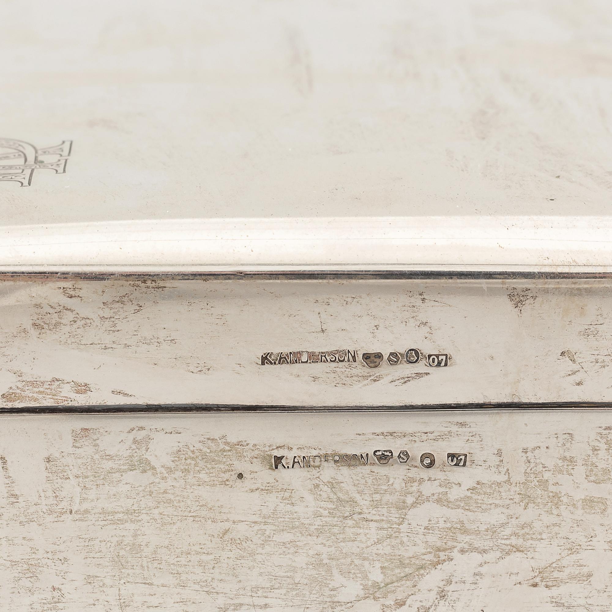 A silver box by Karl Anderson, Stockholm, 1916.