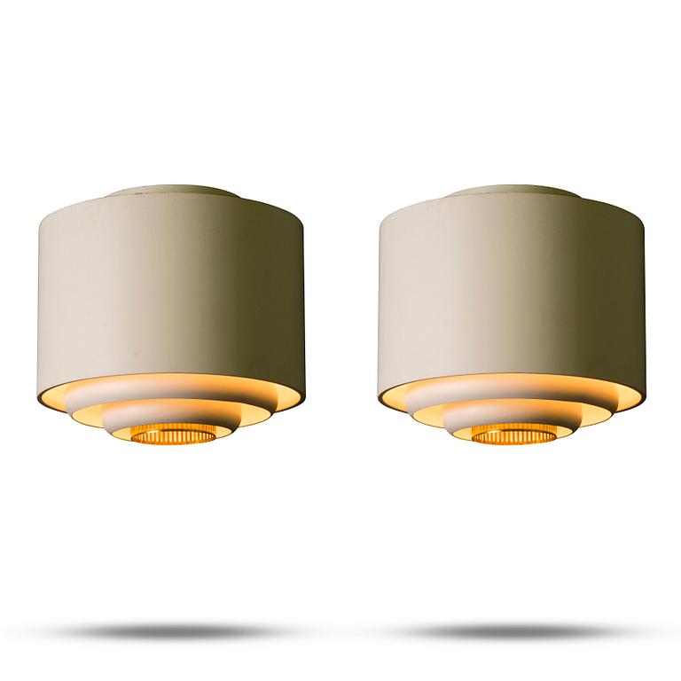 Alvar Aalto, A pair of 1960s 'AE-9447-2' ceiling lights for Itsu Finland.