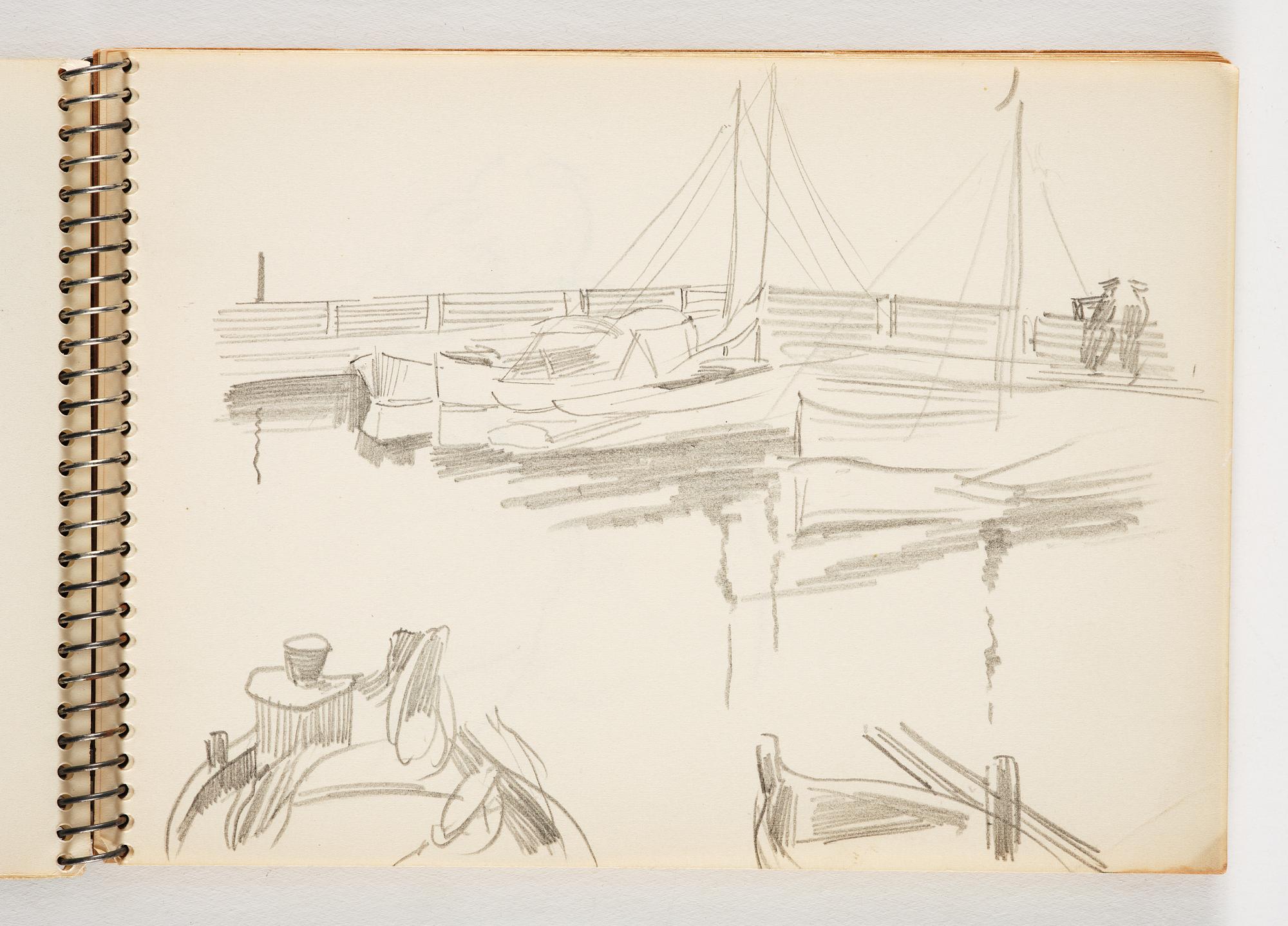 Lotte Laserstein, 4 skissböcker med blyertsteckningar.