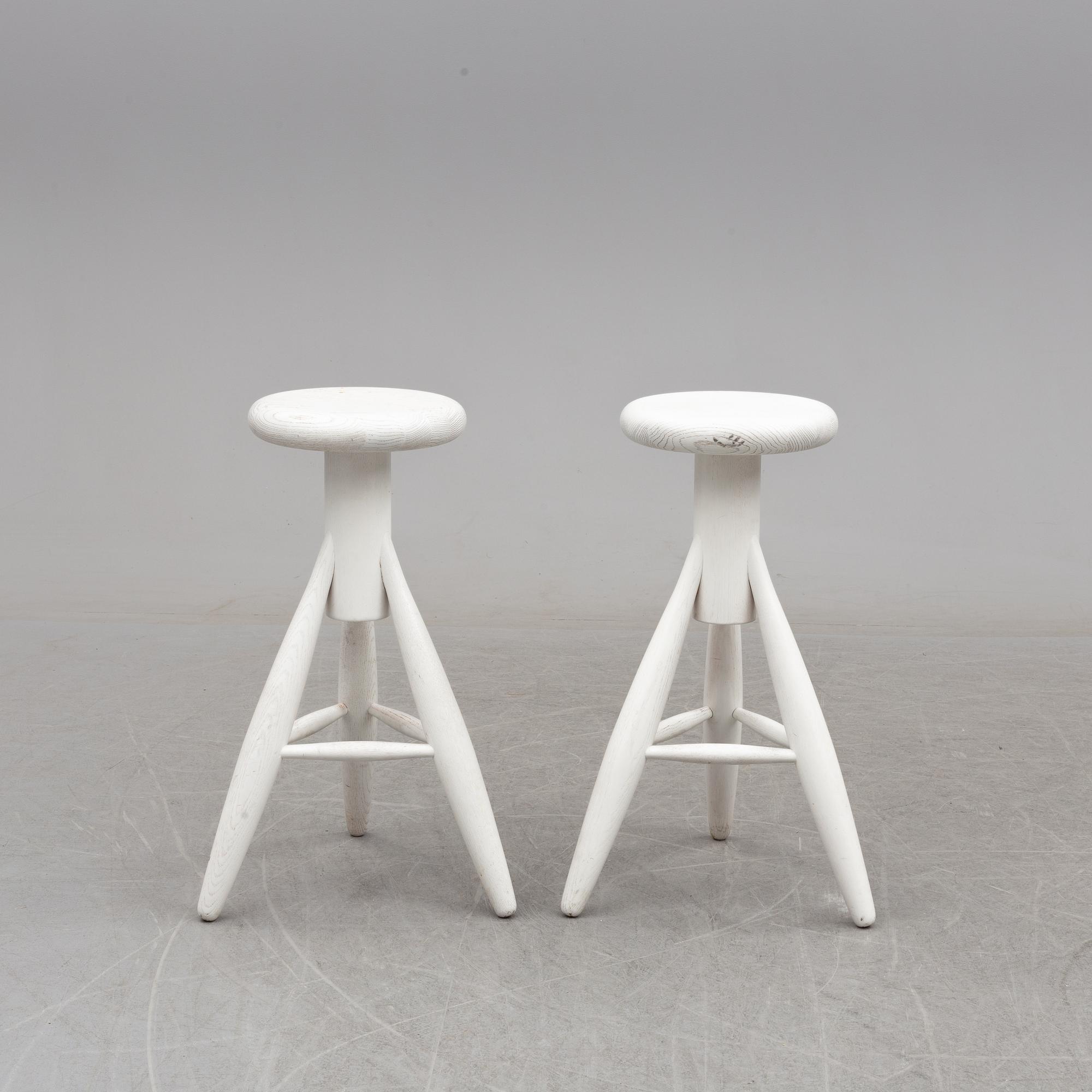 EERO AARNIO, a pair of 'Rocket' bar stools, from Artek, designed 1995.