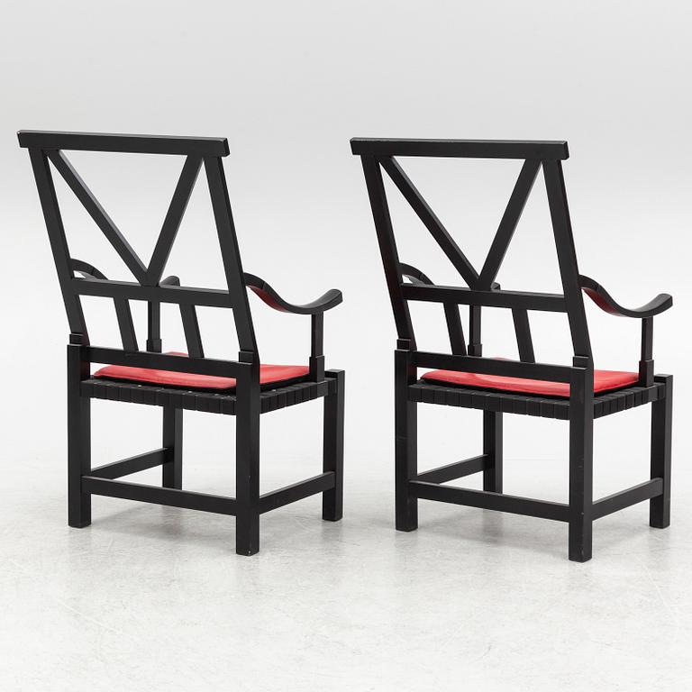 John Kandell, armchairs, a pair, "Victory", Källemo, after 1990.