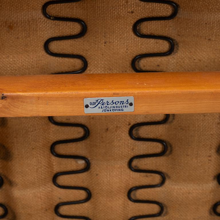 Chairs, a pair, Olof Persson's armchair industry. Jönköping, mid-20th century.