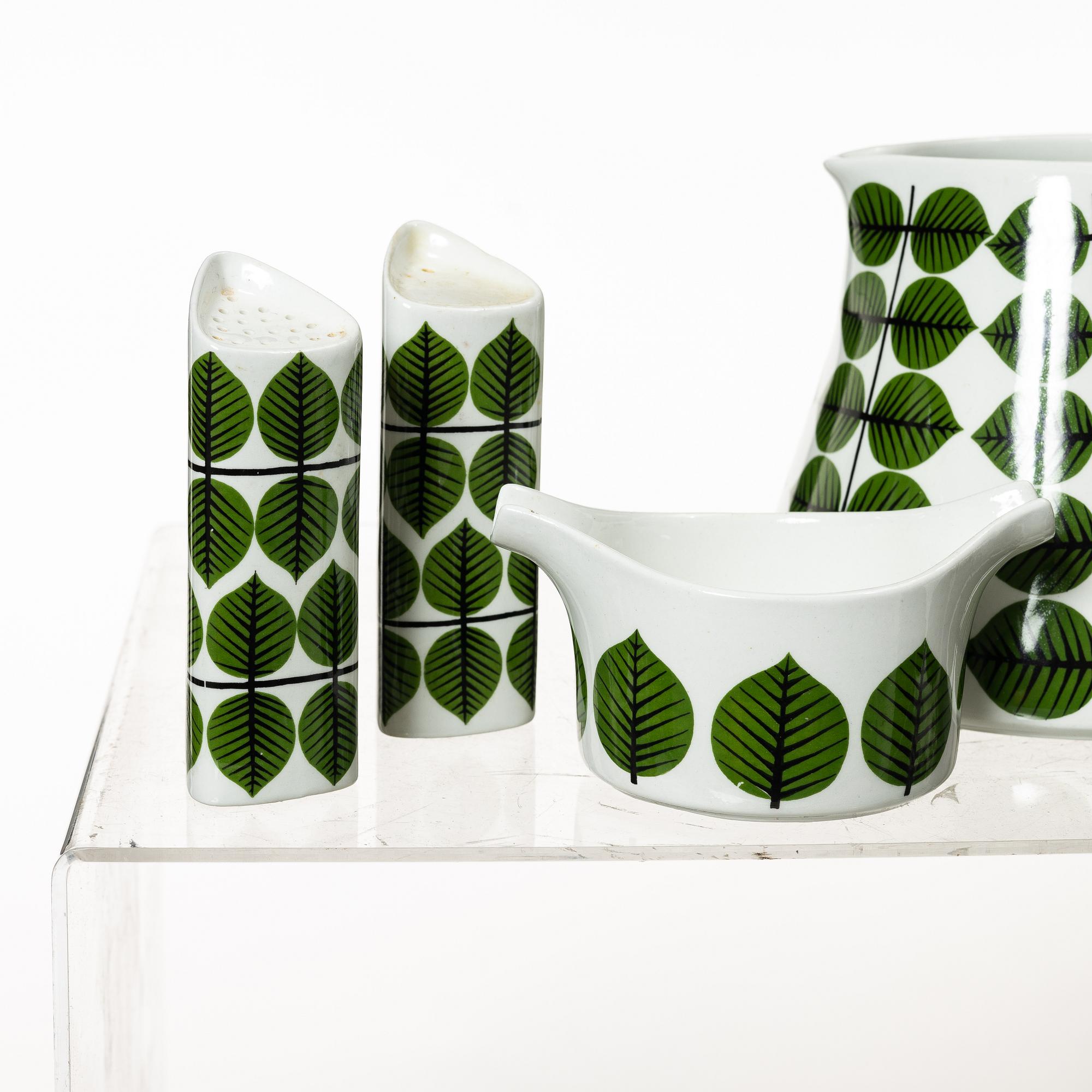 Stig Lindberg, servis, 81 delar, flintgods, "Berså", Gustavsberg.