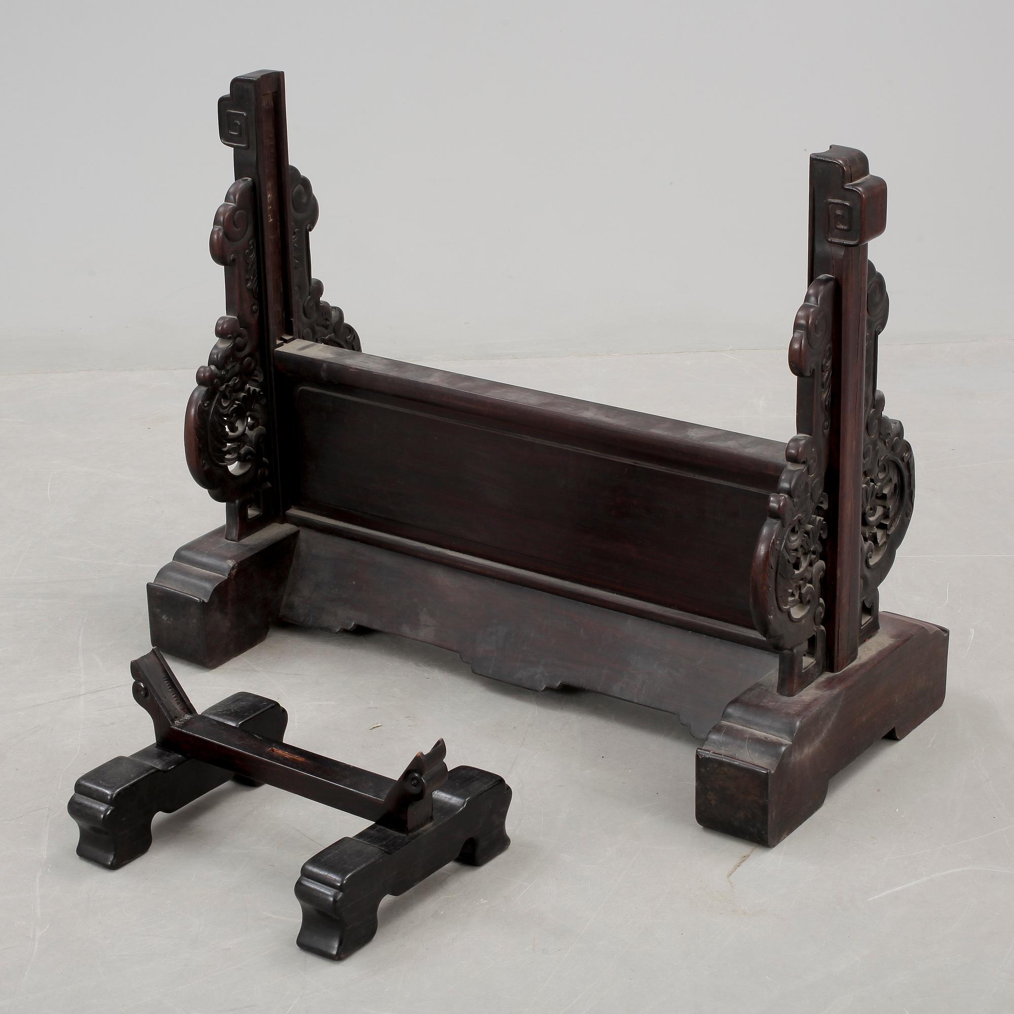 STÄLL, 2 st hardwood, Kina sekelskiftet 1900.