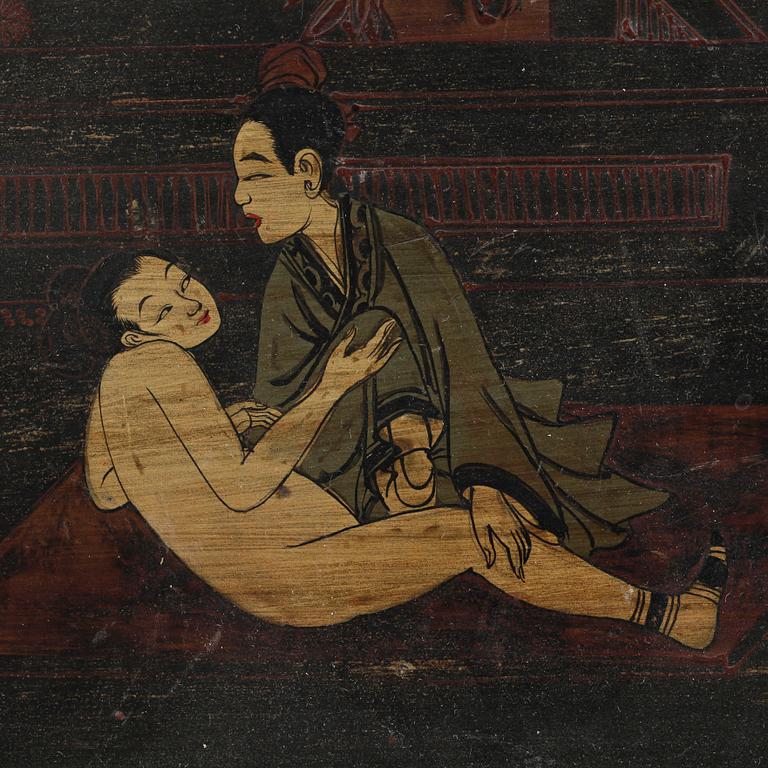 LÅDA / ASK, trä, Kina, 1900-tal.