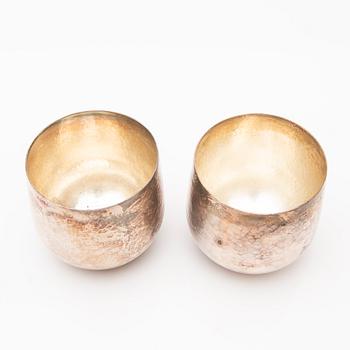 Tapio Wirkkala, Saucers, 6 pcs, Kultakeskus, Hämeenlinna 1977, silver, TW 469.
