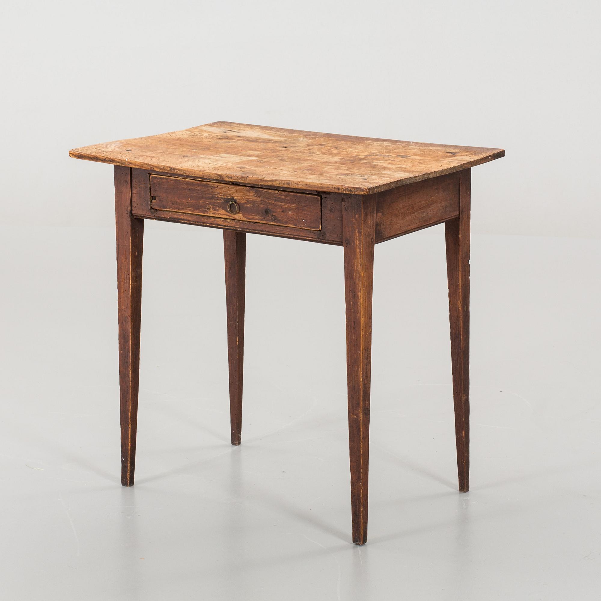 BORD MED LÅDA, allmoge, 1800-tal.
