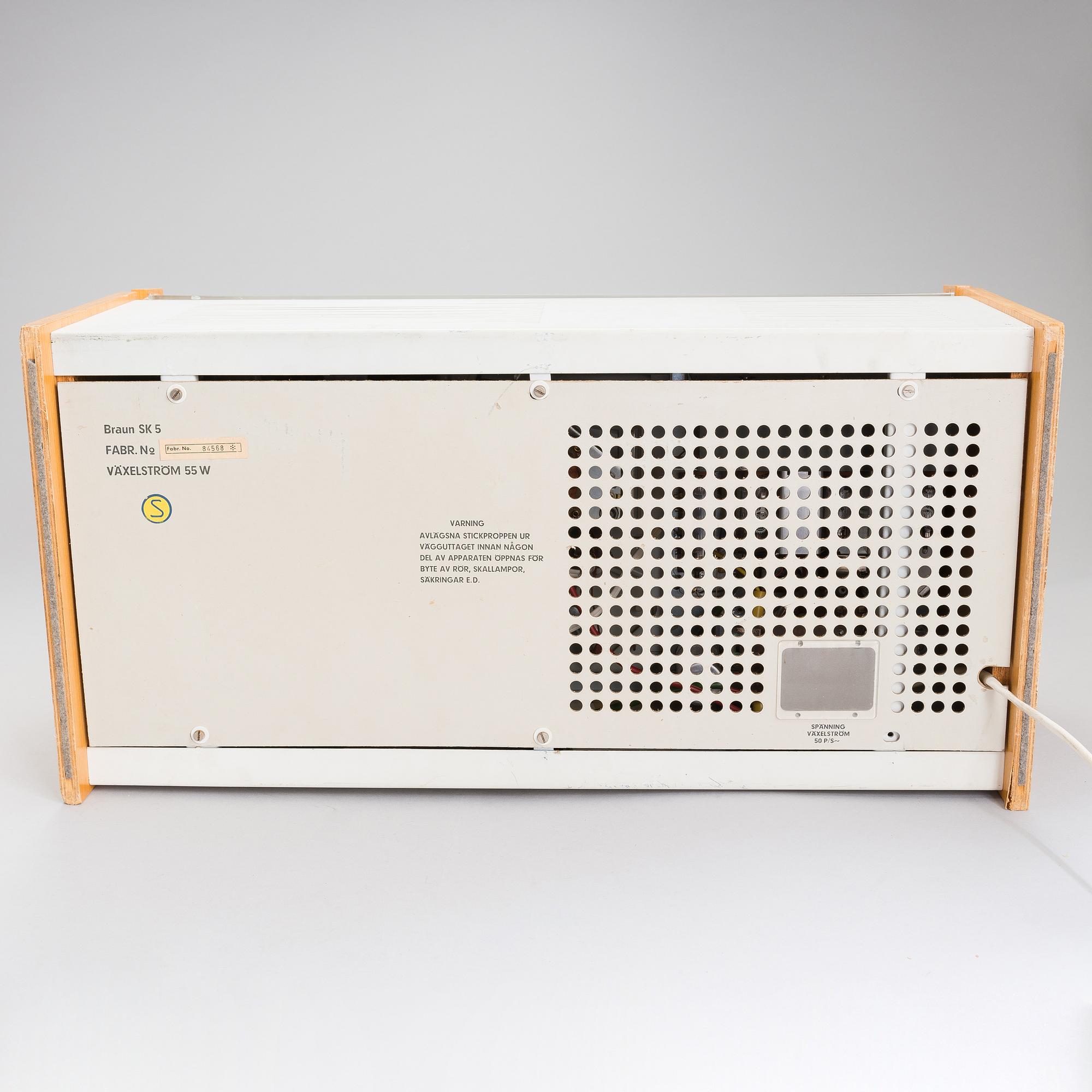 RADIOGRAMMOFON, "Phonosuper SK-5", Hans Gugelot & Dieter Rams, Braun AG, Tyskland, 1950-60-tal.