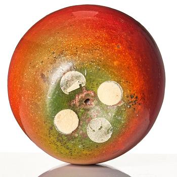 Hans Hedberg, a faience sculpture of an apple, Biot, France.