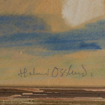HELMER OSSLUND, watercolor, signed.