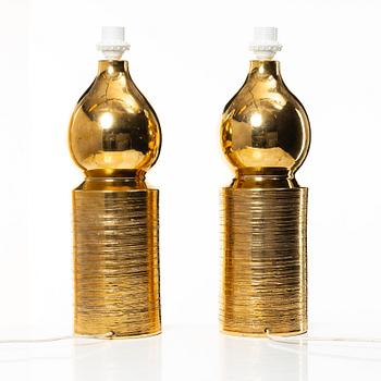 Bordslampor, ett par, Bitossi, Italien, 1900-talets andra hälft.