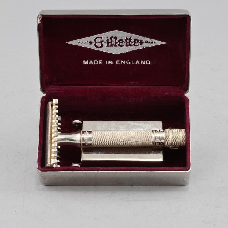 RAKHYVEL, vitmetall, Gillette, England, 1900-talets första hälft.