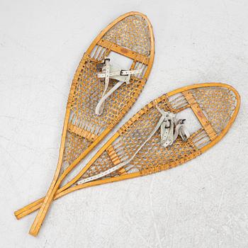 Snowshoes, a pair, Faber, Loretteville, Quebec, Canada, mid-20th century.