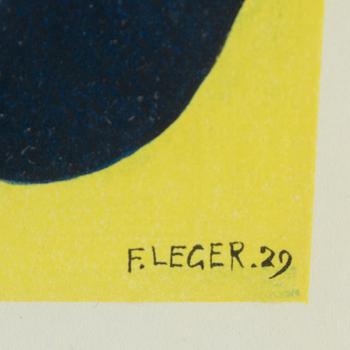 FERNAND LÉGER, after, colour lithographe, signed and dated in print, from Derrière le Miroir no 79-80-81 1955.