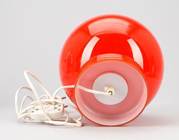 BORDSLAMPA, glas, 1960/70-tal.