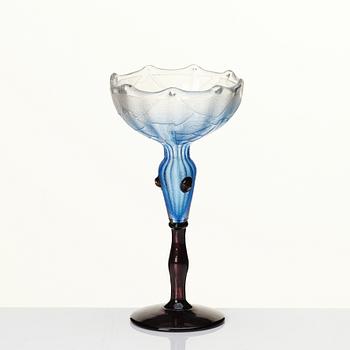 Cristalleries Schneider (Charles & Emile Schneider), pokalglas "Coupe Bijoux", Frankrike 1920-tal.