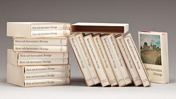 BÖCKER, 18 vol, "Slott och herresäten i Sverige", Allhem 1960-70-tal.