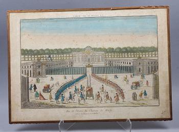 TITTSKÅPSBILDER, 2 st, Frankrike 1700-tal.