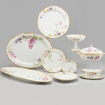 A 58 pcs Royal Copenhagen porcelain dinner service around 1900.